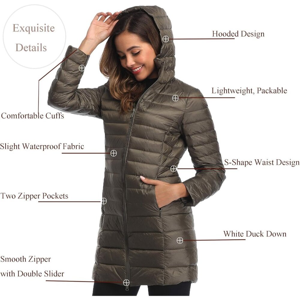 Women's Winter Packable Down Jacket Plus Size Ult… - image 3